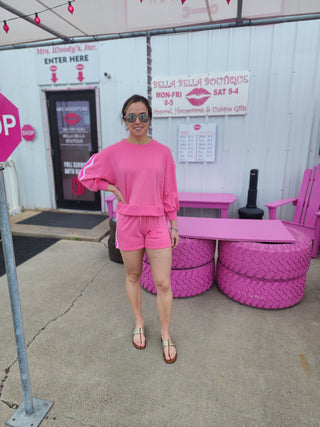 Millie Capri Crush Pink Short Set