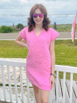 Light Pink Quilted Dress