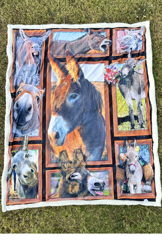 Donkey Flannel Blanket