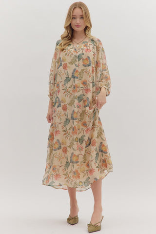 Floral Essence Midi - Boutique Bella BellaDRESS