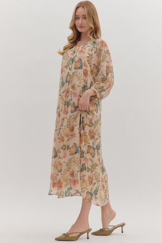 Floral Essence Midi - Boutique Bella BellaDRESS