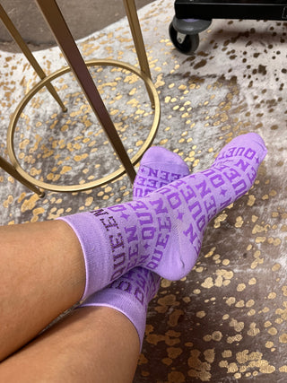 Queen of Sparkles-Lavender Queen Socks