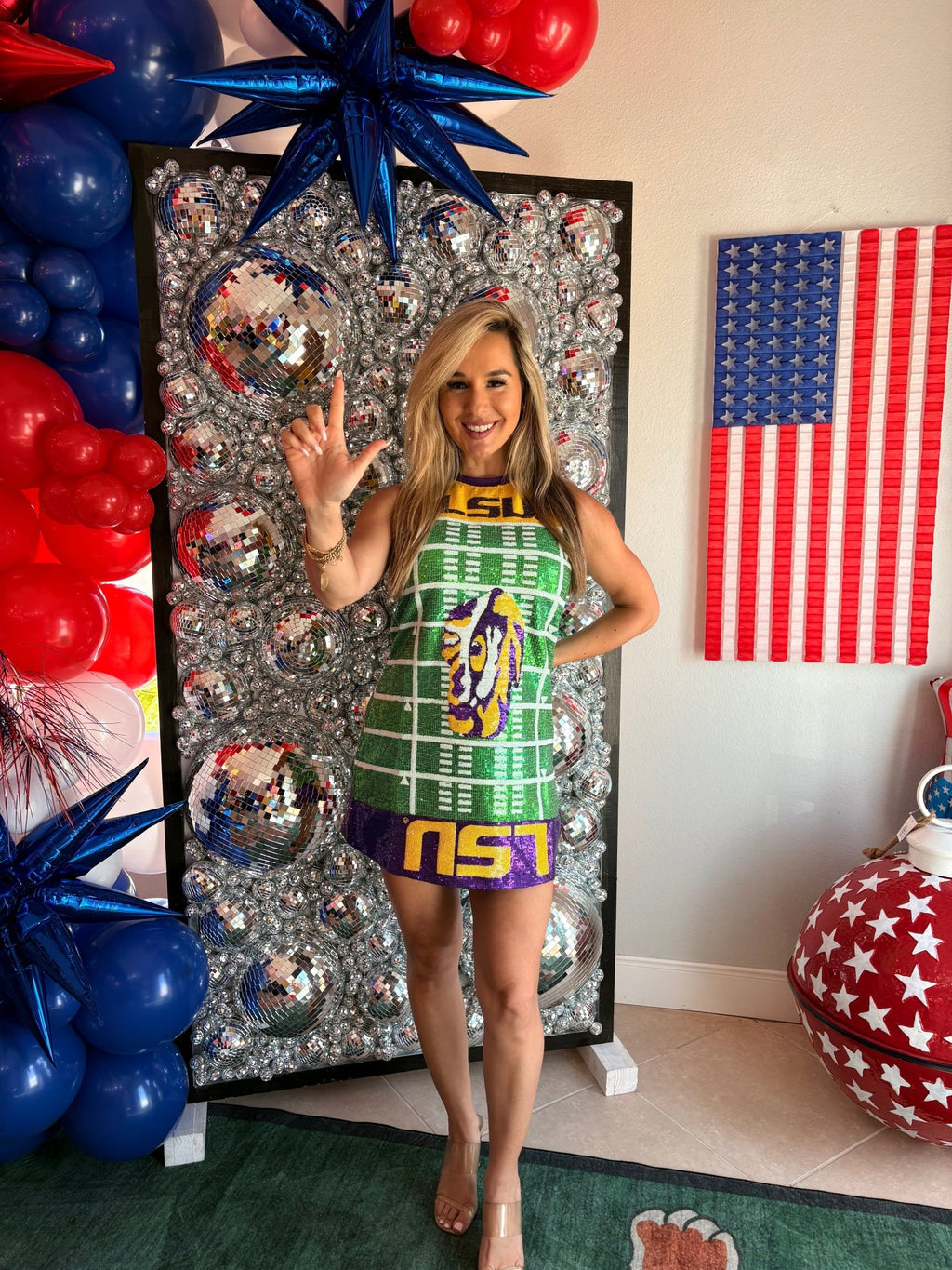 lsu sequin jersey dress QOS Licensed Full Football Field Tank – Boutique Bella Bella Ming Dynasty Fashion