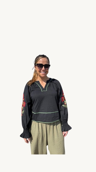 Shadow Garden Blouse - Boutique Bella BellaBLOUSE