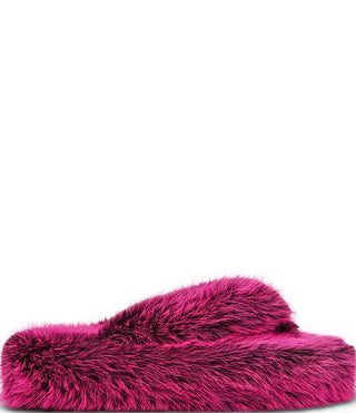Steve Madden Fizzy Faux Fur Thong Slippers