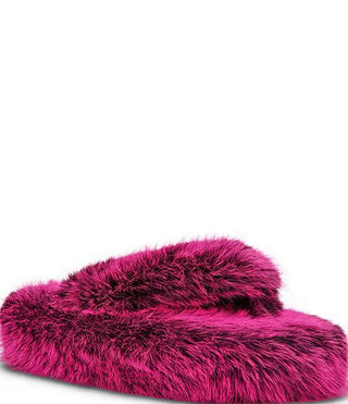 Steve Madden Fizzy Faux Fur Thong Slippers