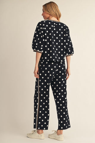 Raw Edge Polka Dot Set