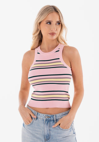 High Line Racer Tank - Pink