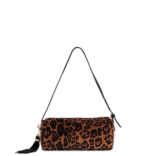 KYLIE BARREL SHOULDER BAG,LEOPARD