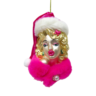 Pink Mrs Claus Orn