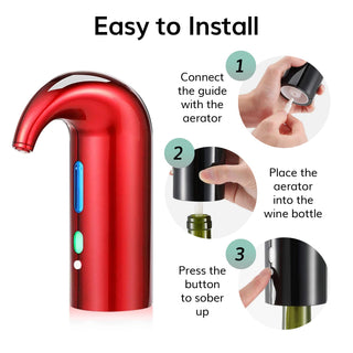Electric Wine Aerator Dispenser Portable Premium Wine Accessory For Red White Wines Touch Activated