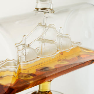 Antique Ship Decanter Set Premium Barware Gift Elegant Drinkware Collection