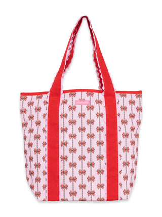 Merry Little Bows Scalloped Tote