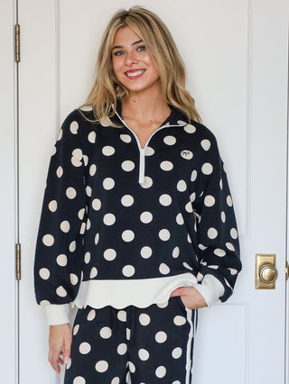 Tied Up in Polka Dots Pullover