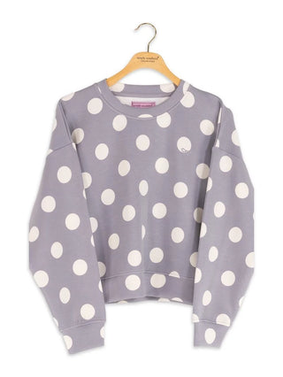 Soft Spot Bow Sweatshirt - Gray