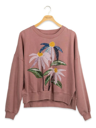 Garden Girl Appliqué Sweatshirt
