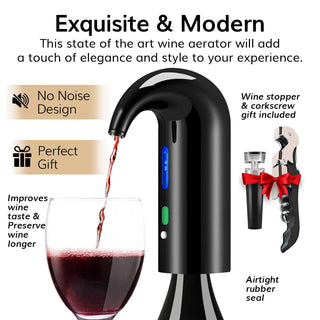 Electric Wine Aerator Dispenser Portable Premium Wine Accessory For Red White Wines Touch Activated