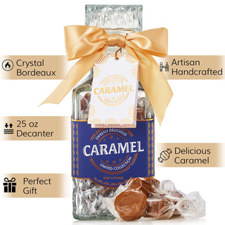 Fathers Day Gifts For Men Dad Chocolate Caramels Candy Gift Glass Whiskey Decanter Bourbon Scotch Li