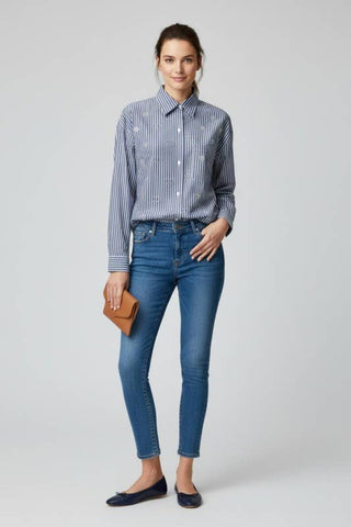 Rhinestone Cropped Blouse