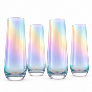 Iridescent Luster Pearl Radiance Set Premium Barware Gift Elegant Drinkware Collection