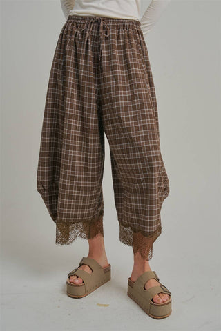 Autumn Muse Plaid Balloon Pants