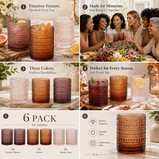 Hobnail Drinking Glasses Venus Colors Beaded Tumbler Drinking Glasses Set Set Of 6