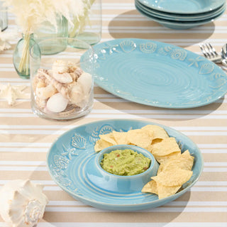 Coastline Blue Chip & Dip, 13.5"