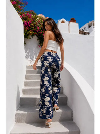 The Selma Pants - Navy Floral