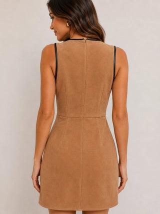 Luxe Bow Suede Dress