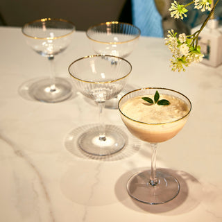 Gold Rim Glasses 6 Oz Set Of 4 Gold Rim Classic Manhattan Glasses For Martini Cockta