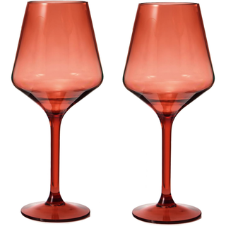 Floating Wine Glasses For Pool Set Of 2 15 Oz Shatterproof Poolside Wine Glasses Tritan Plastic Reus