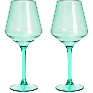 Floating Wine Glasses For Pool Set Of 2 15 Oz Shatterproof Poolside Wine Glasses Tritan Plastic Reus