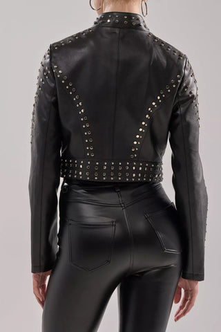 Azalea Wang Silvina Butter Leather Moto Jacket