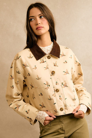 Feathered Fields Statement Jacket