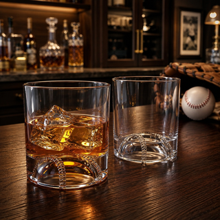 Baseball Whiskey Glass 12OZ Single Whiskey Glass By Perfect For Any Occasion Basebal
