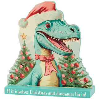 Christmas Dino Stand Up Sign