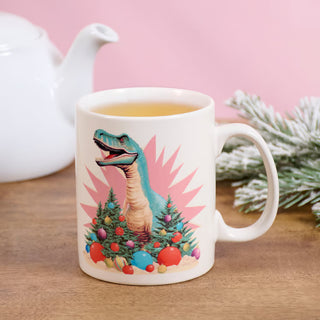 Retro Dino Holiday Mug