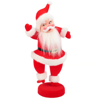 Flocked Jolly Santa Sitter