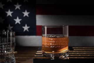 2nd Amendment American Flag Bullet Glasses Premium Barware Gift