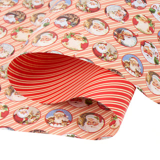 Santa Faces Gift Wrap