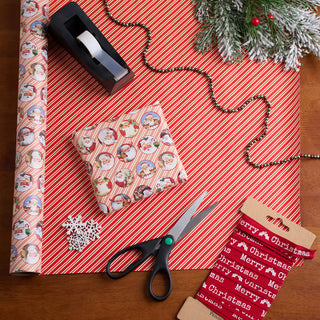 Santa Faces Gift Wrap