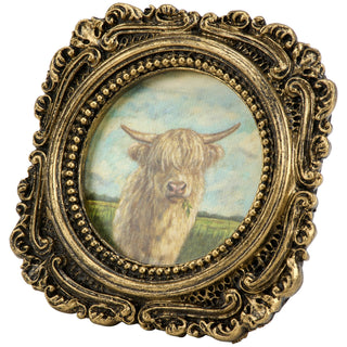 White Highland Framed Art