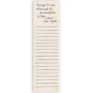 If The Vibes Are Right List Pad
