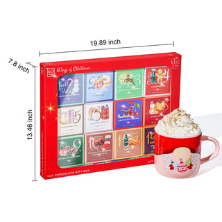 Kiri Sons 12 Days Of Christmas Hot Chocolate Gift Set Gourmet Cocoa Large Gift Set Delicious Holiday