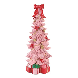 Pink Tree 15.5”H Resin