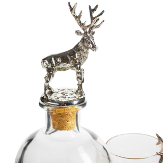 Whiskey Stag Decanter Set Premium Barware Gift Elegant Drinkware Collection