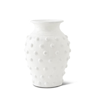 17.5 Inch Pearl Dot Terracotta Rounded Vase