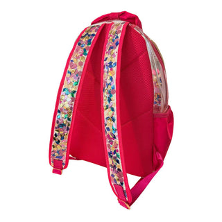 'Audrey' Bow & Jewels Confetti Clear Backpack