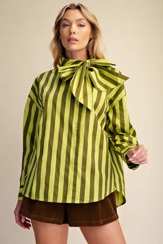 Chartreuse Charm Stripe Shirt