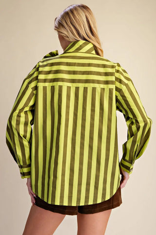 Chartreuse Charm Stripe Shirt
